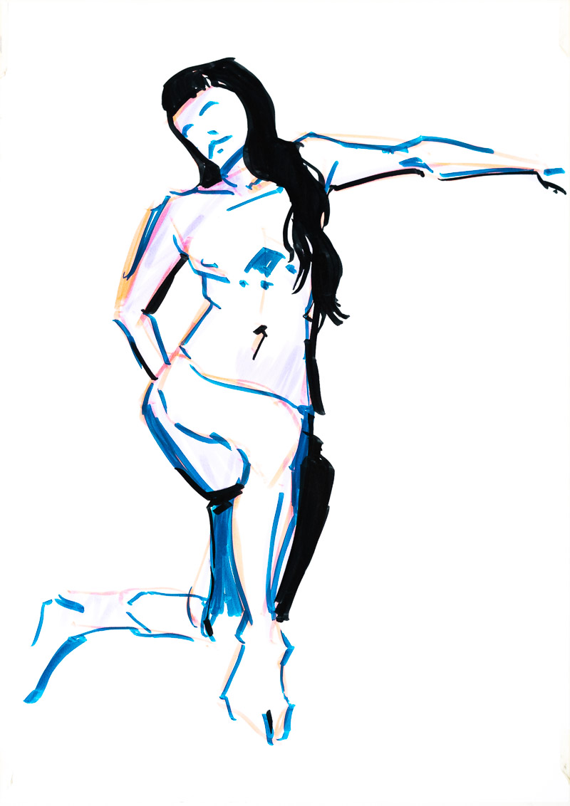 Wen - Colour Ink Drawing