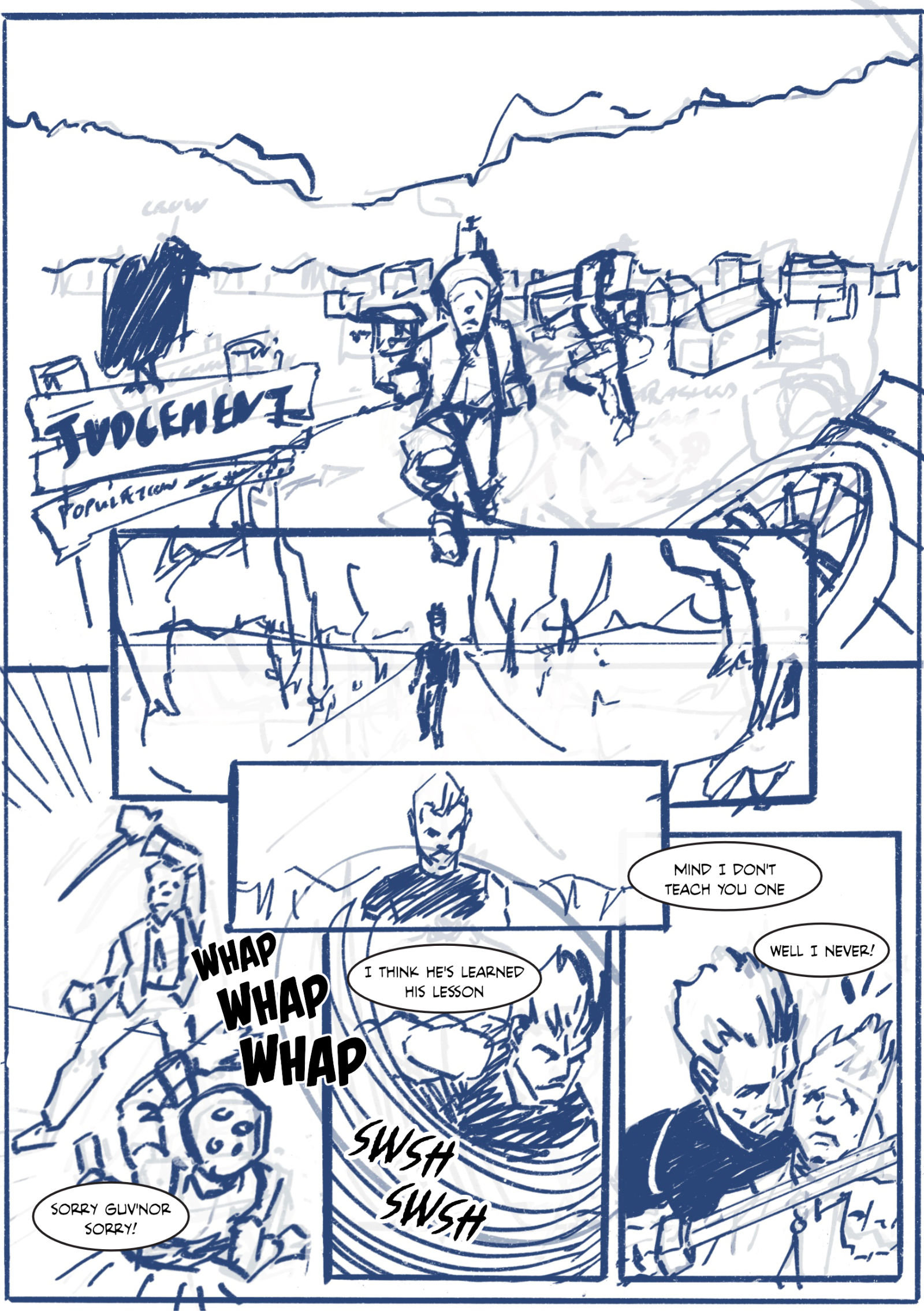Rough thumbnail layout for passing judgement