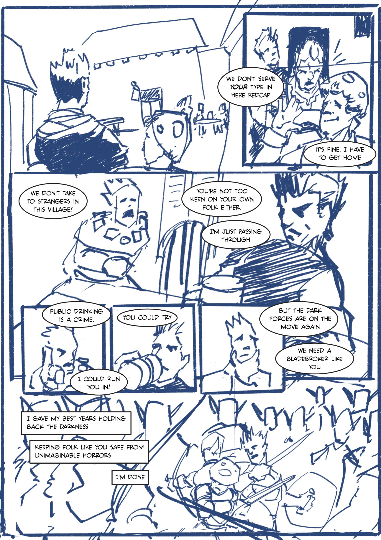 Rough thumbnail layout for passing judgement