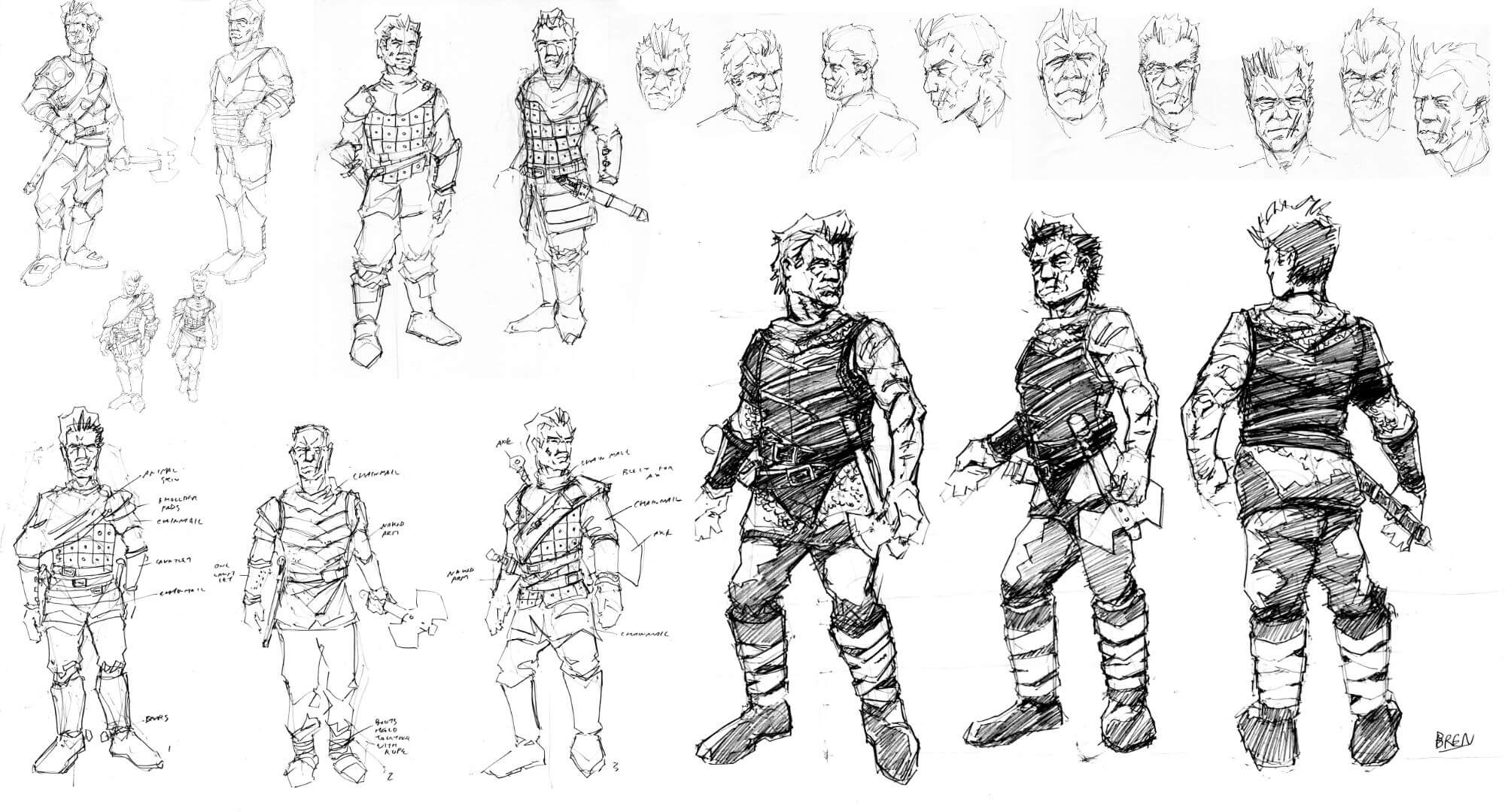 Bladebroker character designs for Passing Judgement
